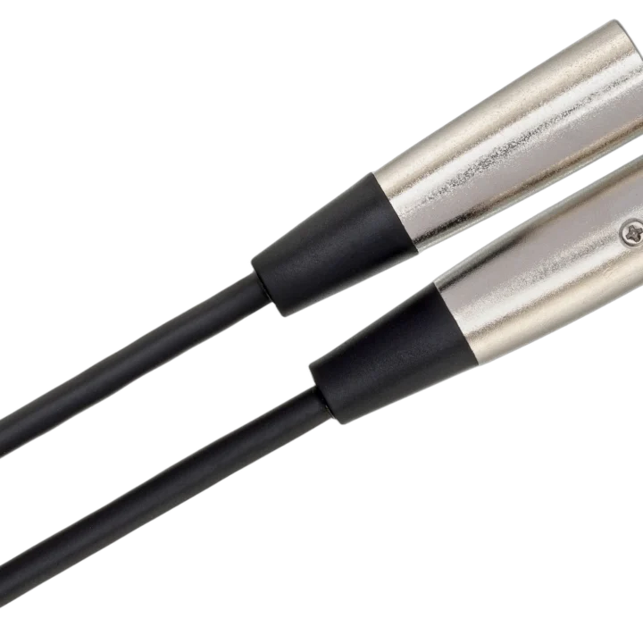 Hosa XLR-115 balanced interconnect cable showing XLR male and female connectors in detail