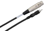 Hosa XRF-105 XLR female to RCA unbalanced interconnect cable connector detail view