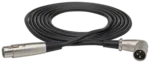Hosa XRR-103 balanced XLR interconnect cable with female and right-angle male connectors