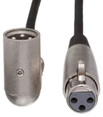 Hosa XRR-115 balanced XLR interconnect cable with right-angle connector in professional studio setup