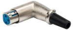 Hosa XRR-318F right-angle XLR female connector with gold-plated contacts and durable housing