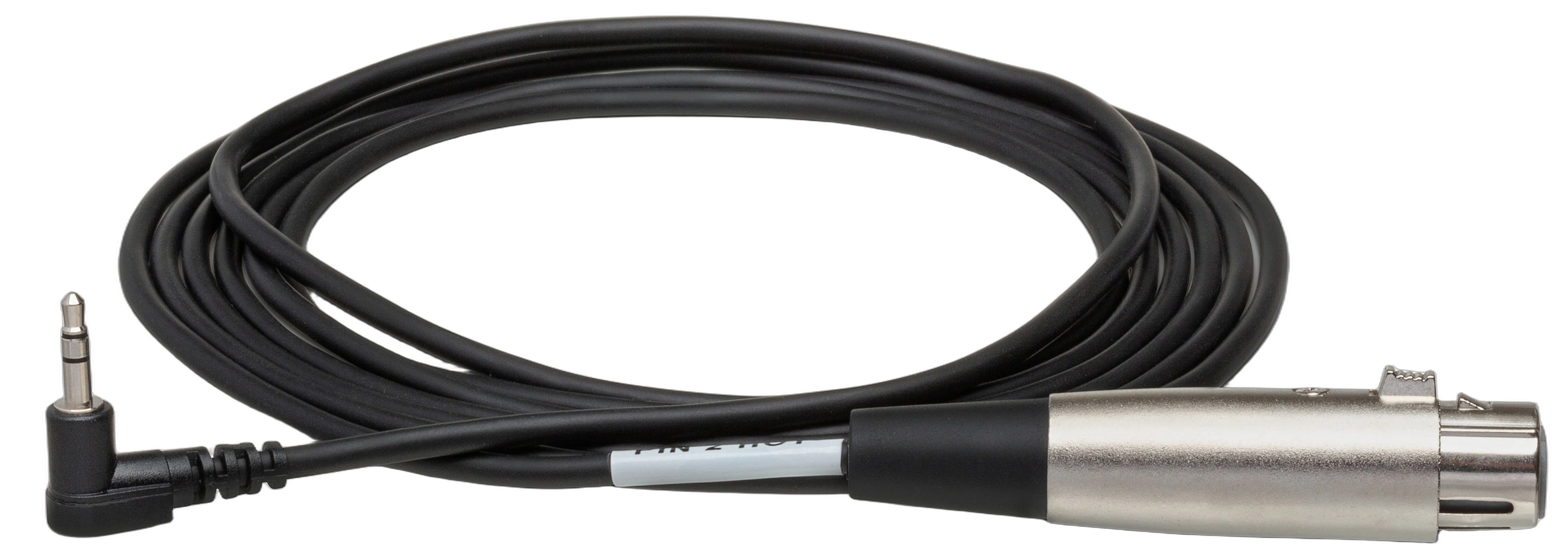 Hosa XVM-110F Camcorder Microphone Cable XLR Female Hosa XVM-110F camcorder microphone cable with XLR female connector and right-angle 3.5mm TRS jack