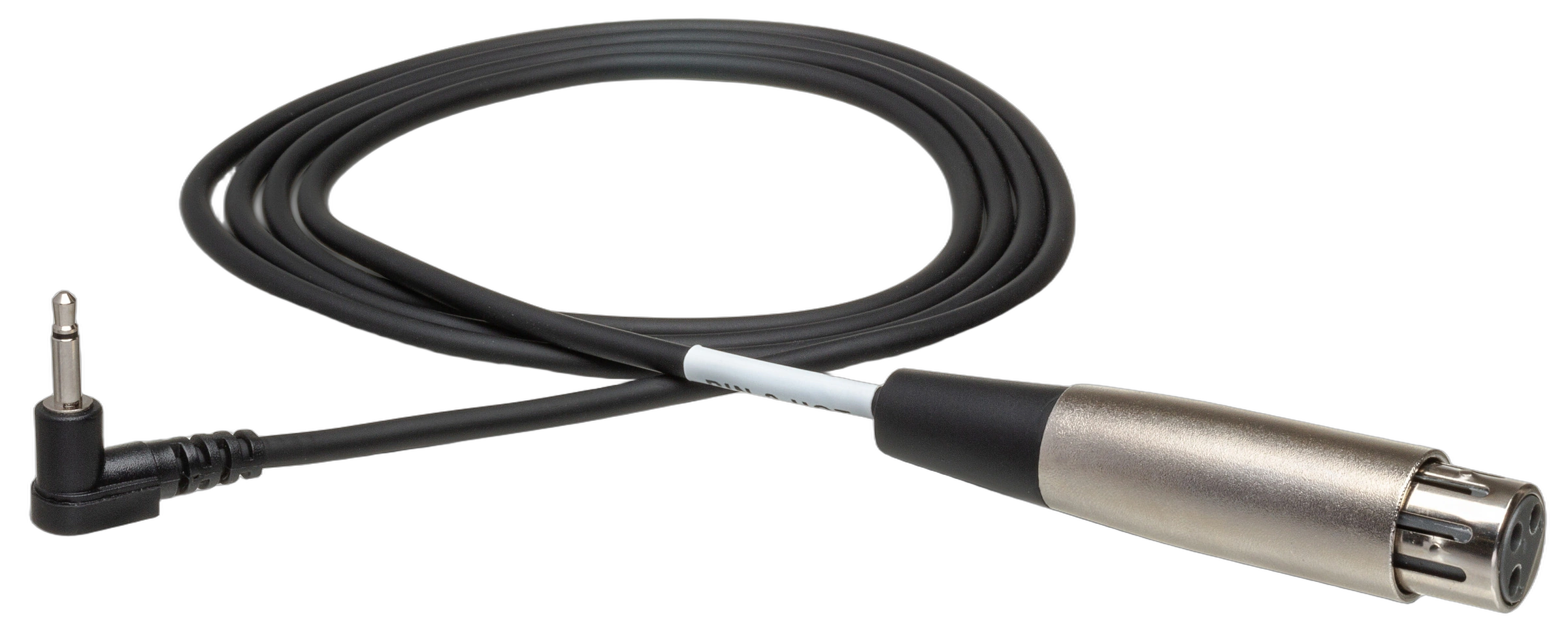 Hosa XVM-305F Camcorder Microphone Cable XLR Female Hosa XVM-305F camcorder microphone cable with XLR female connector and right-angle 3.5mm TS jack
