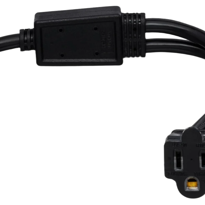 Hosa YAC-406 dual NEMA 5-15R to NEMA 5-15P power extension Y cable with 14 AWG connectors