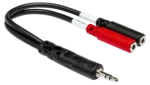 Hosa YMM-261 stereo breakout cable with 3.5mm TRS connector and dual TSF connectors