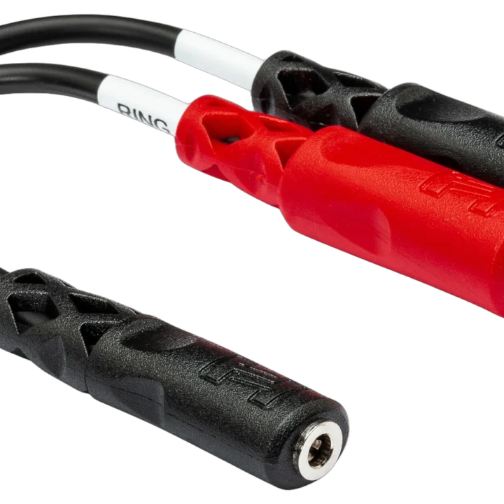 Hosa YMR-197 stereo breakout cable with 3.5mm TRSF connector and dual RCA connectors