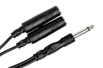 Hosa YPP-111 Y cable showing dual 1/4 inch TSF connectors and single TS input jack