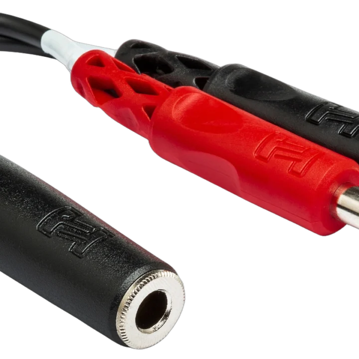Hosa YPP-136 stereo breakout cable with 1/4 inch TRSF connector and dual TS connectors