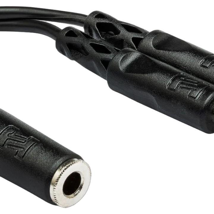 Hosa YPP-308 Y cable with 1/4 inch TRSF connector and dual 1/4 inch TRS connectors